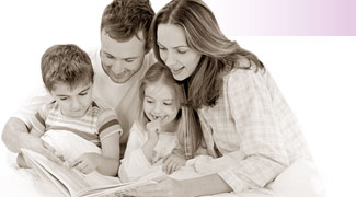 parents reading to children